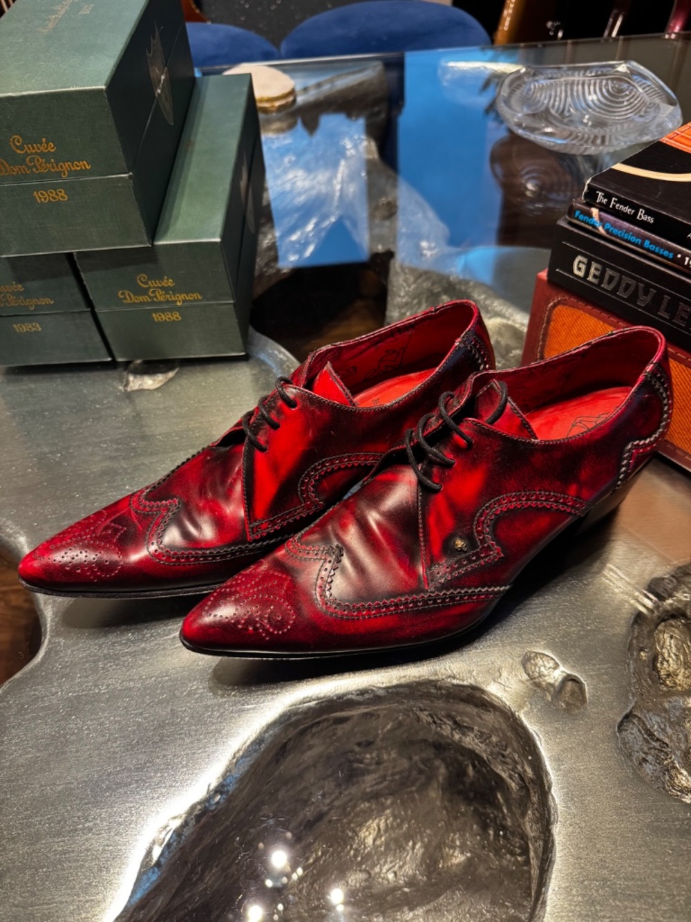 Jeffery West Muse Gibson Style Red Dress Shoes US 9 / UK 8